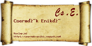 Csermák Enikő névjegykártya